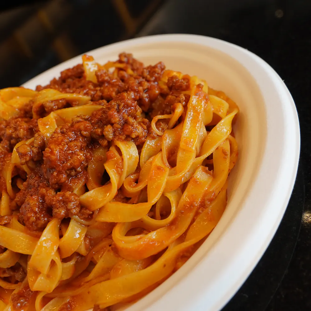 Tagliatelle al ragù di Butta Giù, pasta fresca di Riccione